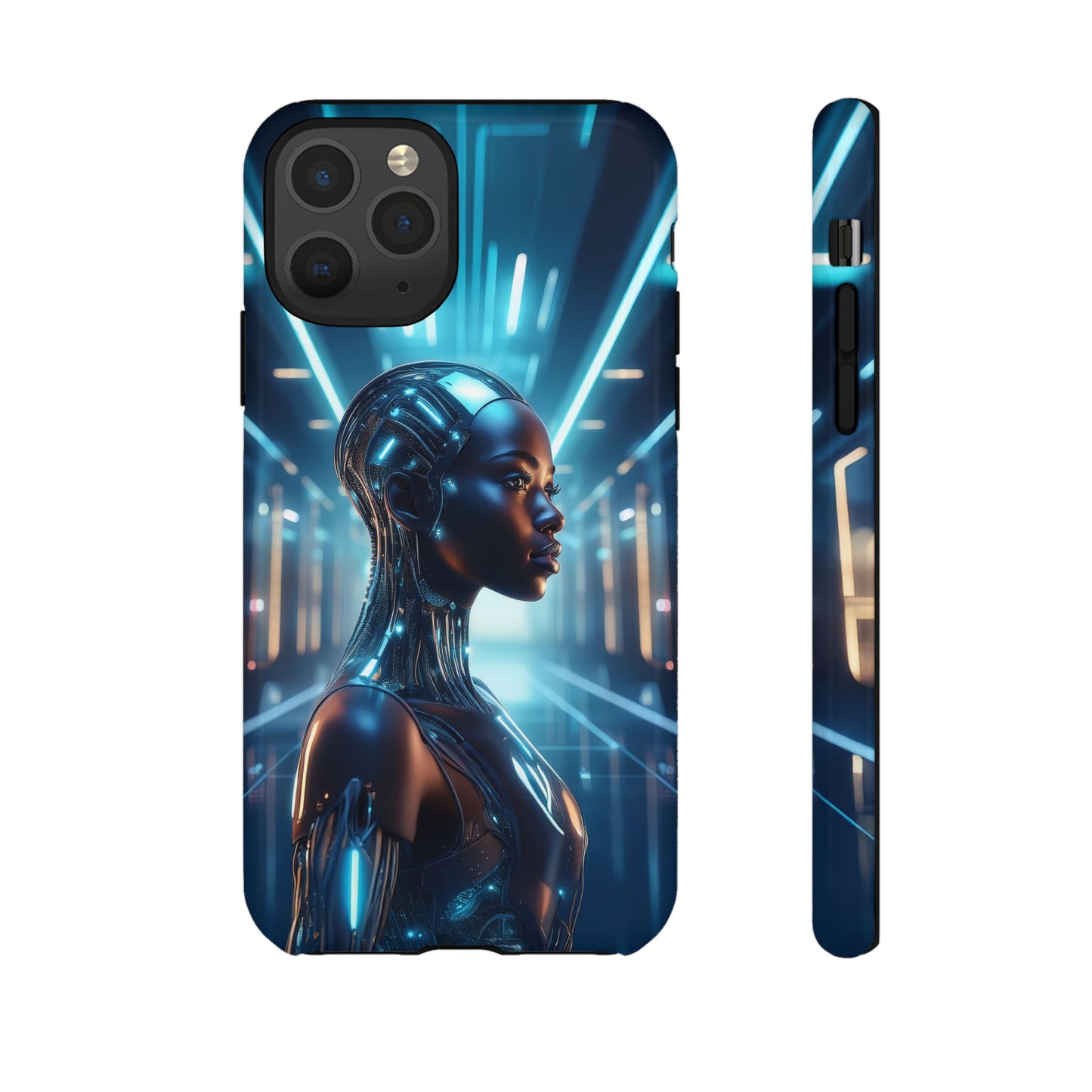 Futuristic Human Android Hybrid Cell Phone Case 003