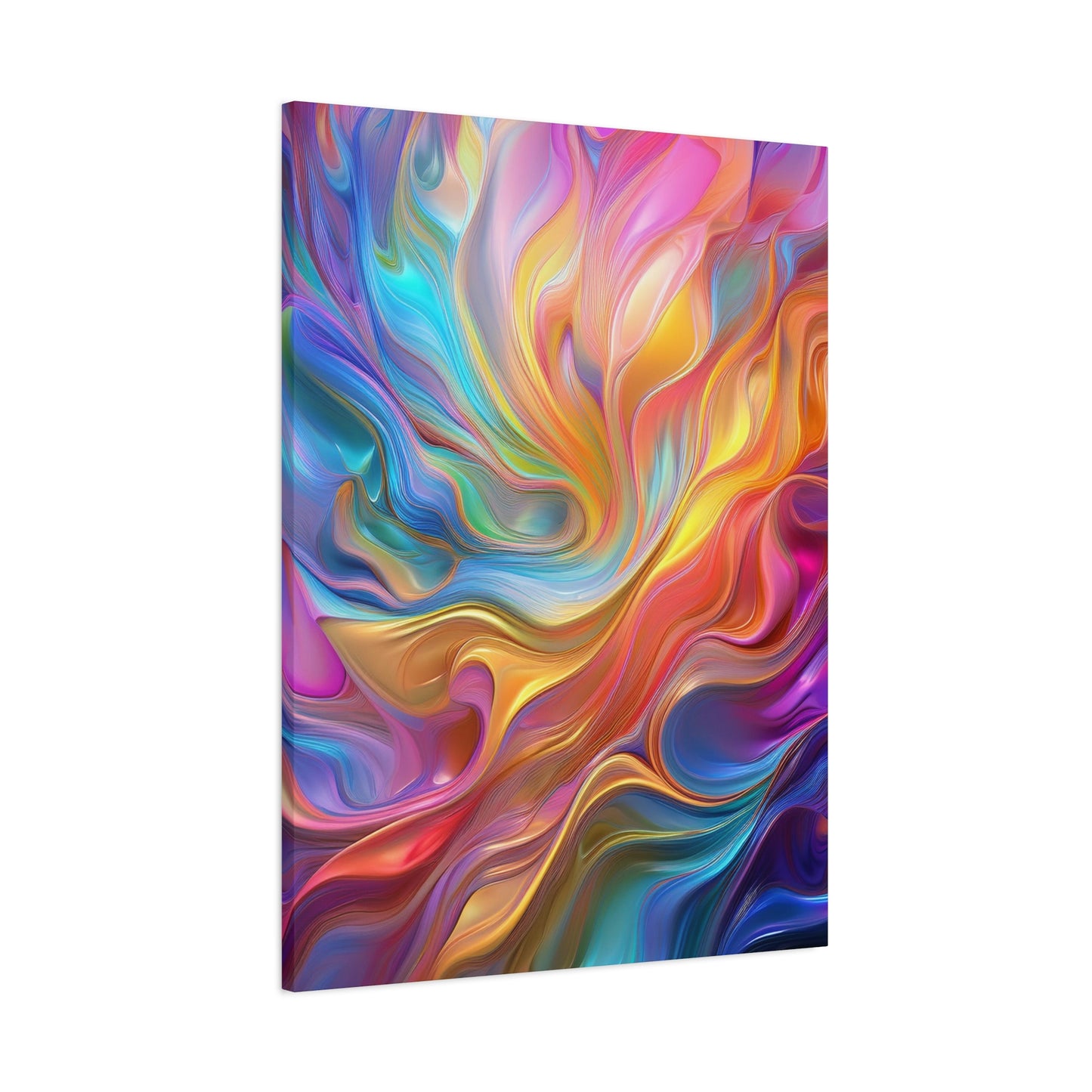 Waves of Radiance Vibrant Abstract Canvas Wall Art