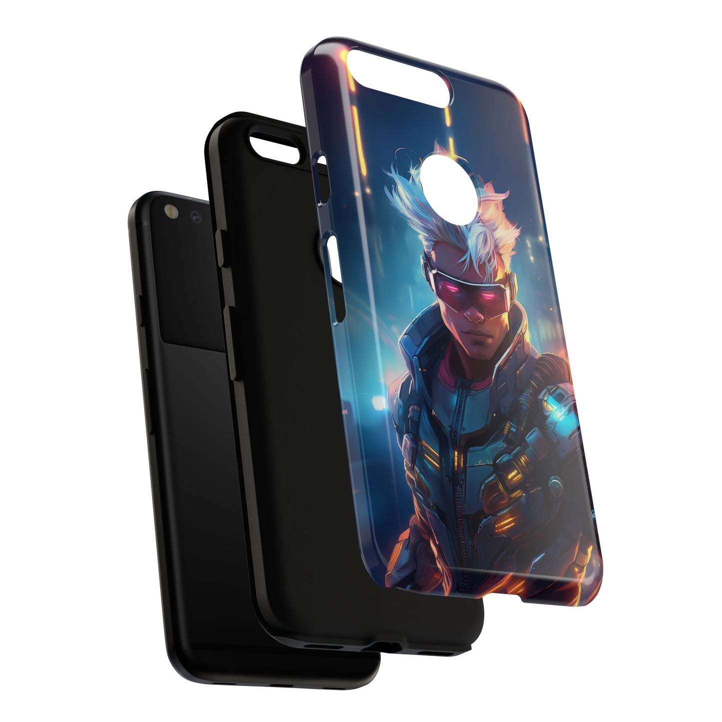 Futuristic Cyberpunk Male Cell Phone Case 018