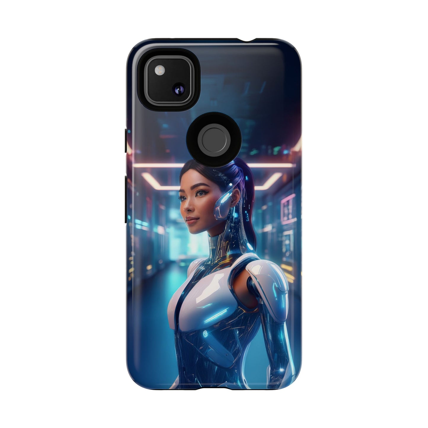 Futuristic Human Android Hybrid Cell Phone Case 005