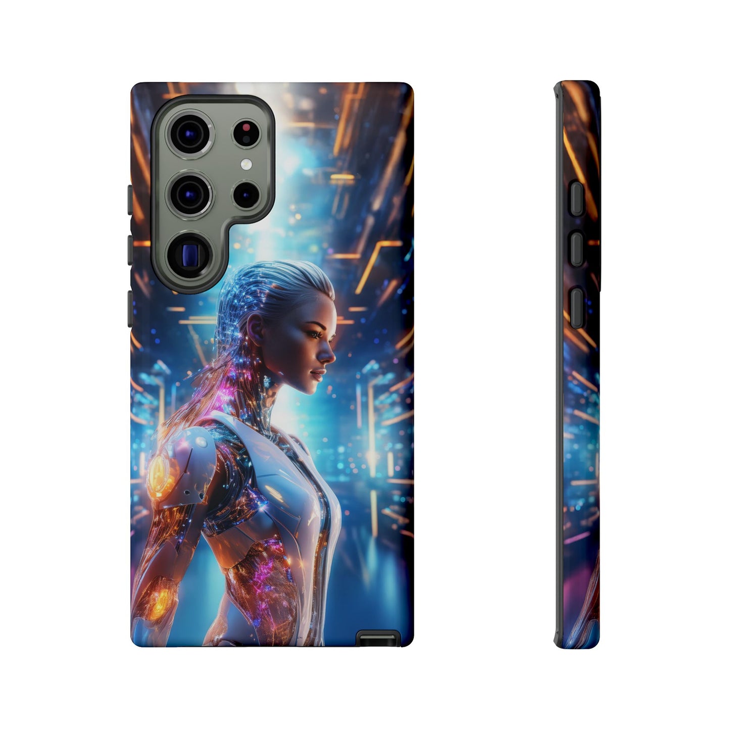 Futuristic Human Android Hybrid Cell Phone Case 008