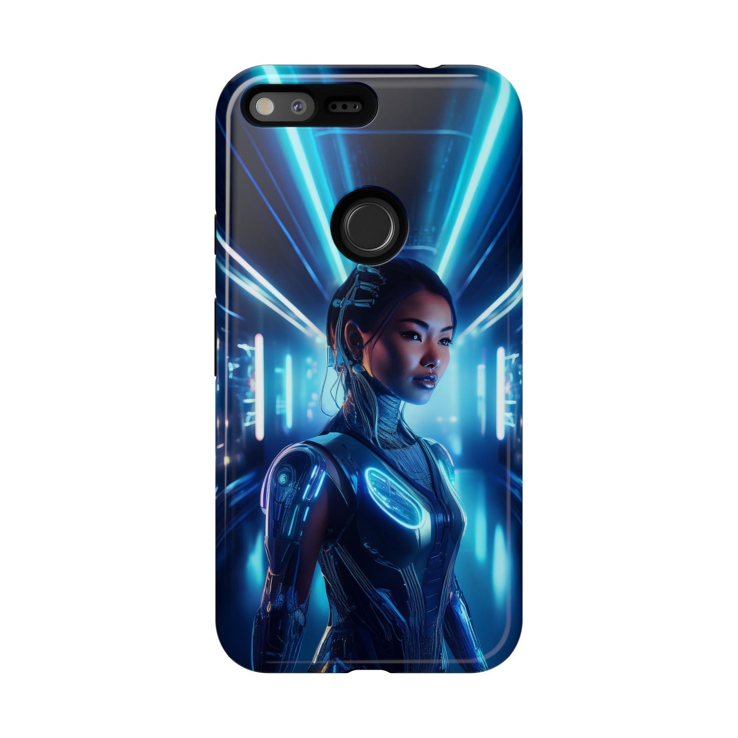 Futuristic Human Android Hybrid Cell Phone Case 004