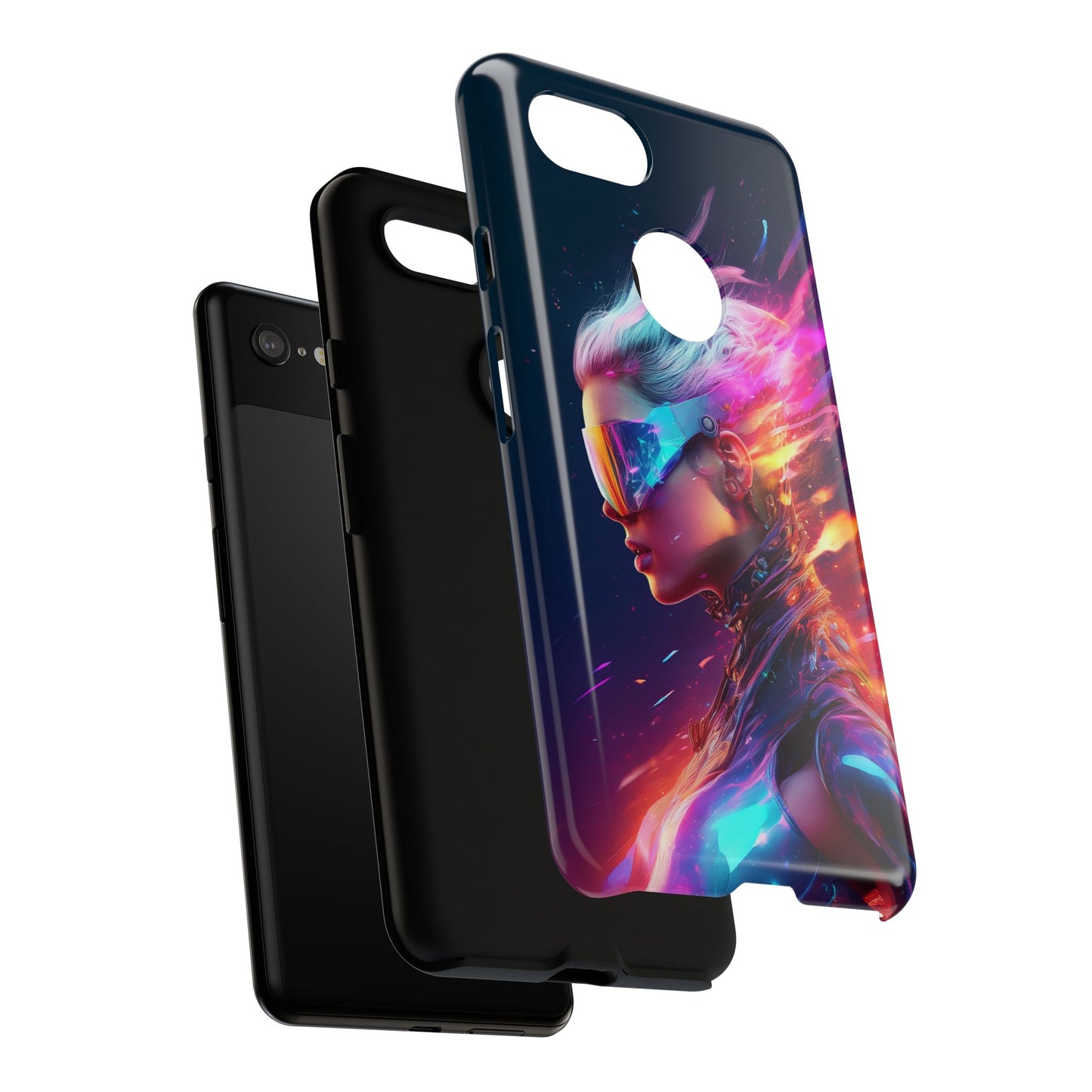 Futuristic Cyberpunk Female Cell Phone Case 025