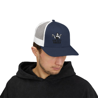 Sin City Angels Trucker Hat – Embroidered Vegas Girl Hat for Party Vibes
