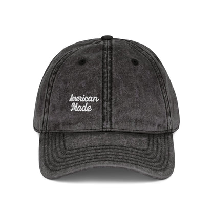 American Made Vintage Hat – Embroidered Patriotic Hat with Retro Script for USA Pride and Everyday Freedom