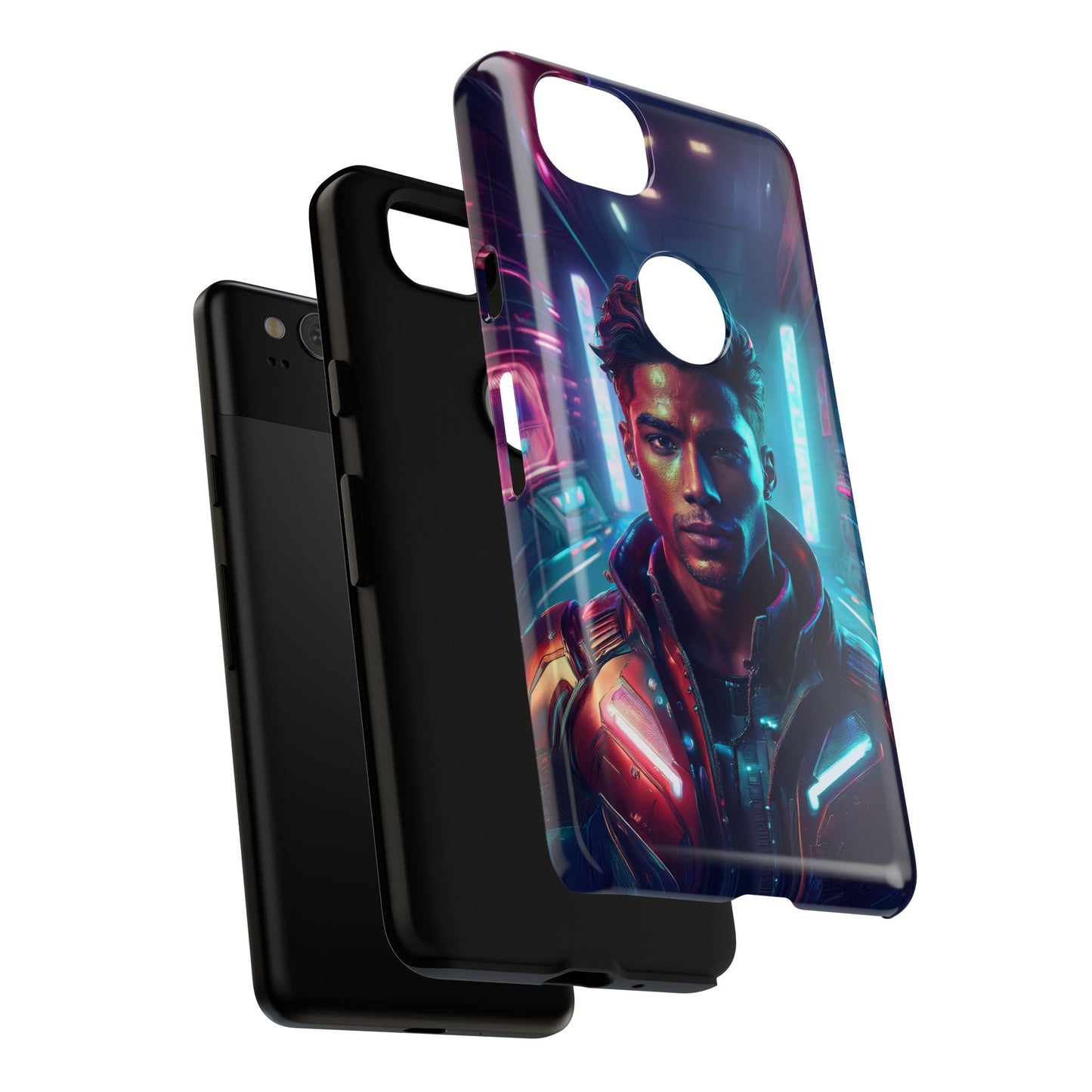 Futuristic Cyberpunk Male Cell Phone Case 007