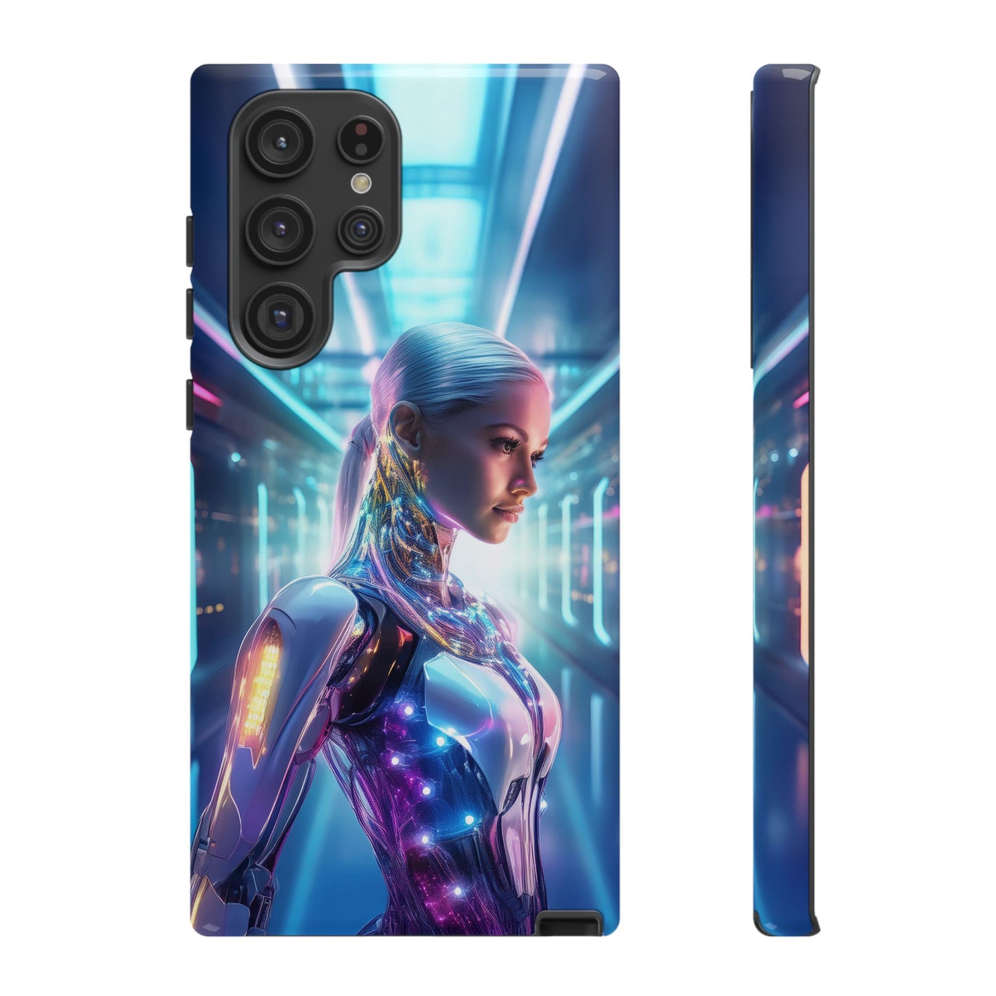 Futuristic Human Android Hybrid Cell Phone Case 015