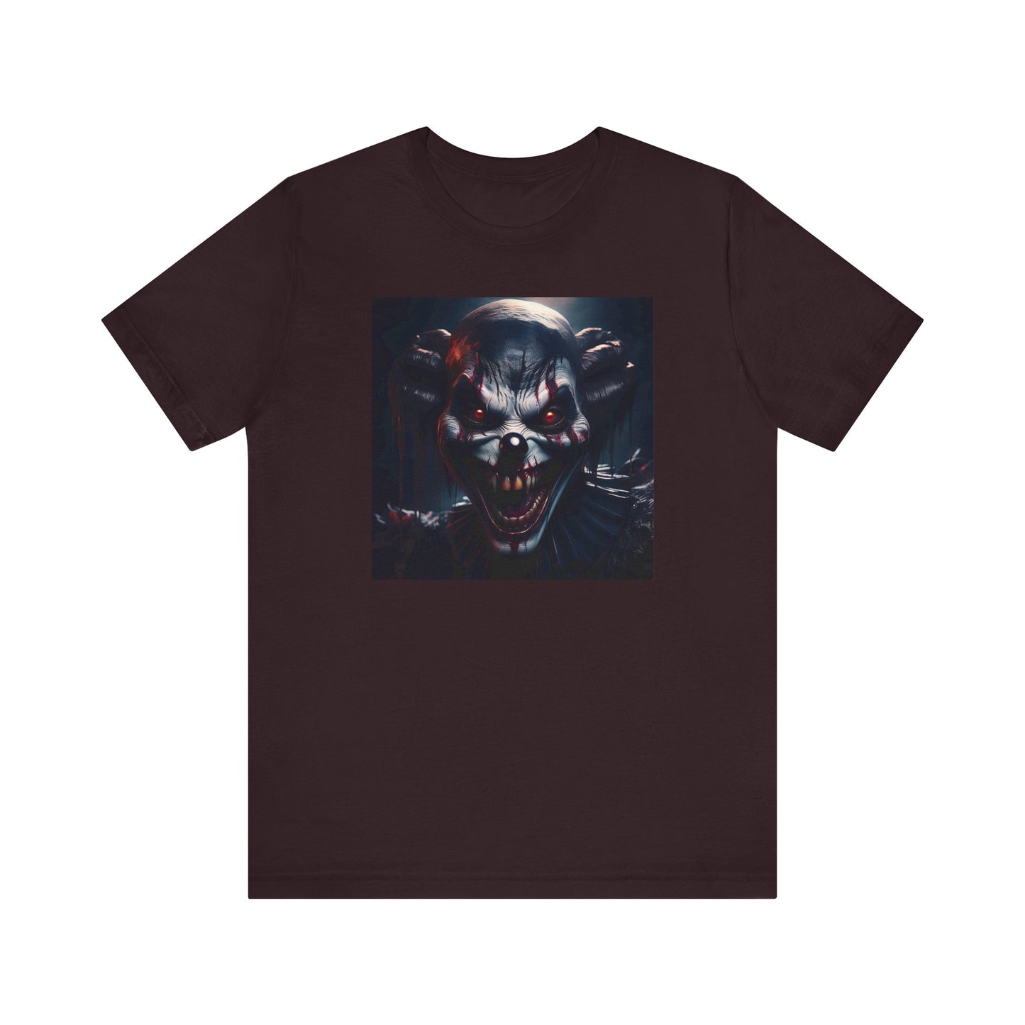 Terrifying Clown Face Halloween Shirt – Haunted Circus Horror Graphic Tee for Halloween Fright Fans