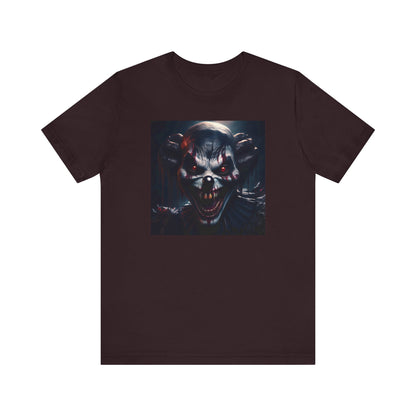 Terrifying Clown Face Halloween Shirt – Haunted Circus Horror Graphic Tee for Halloween Fright Fans