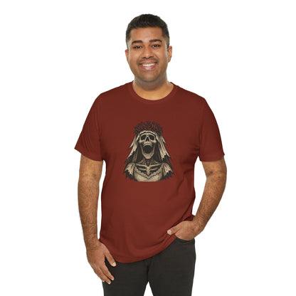 Screaming Skeleton Bride Halloween Shirt – Gothic Undead Bride Graphic Tee for Spooky Season Horror Fans