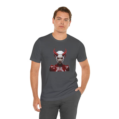Fierce Devil Woman Halloween Shirt – Seductive Demon Graphic Tee for Bold Halloween Style
