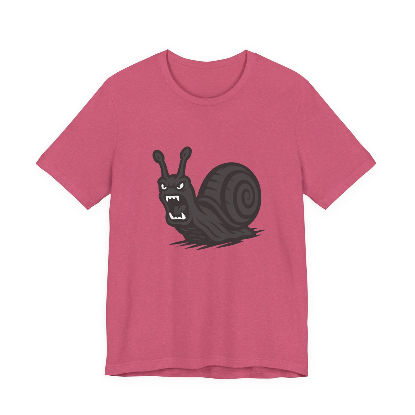 Angry Snail Graphic T-Shirt – Savage Screaming Snail Dark Theme Design on Black Tee for Bold Humor, Streetwear, and Weird Animal Vibes. Unisex Jersey Short Sleeve Tee