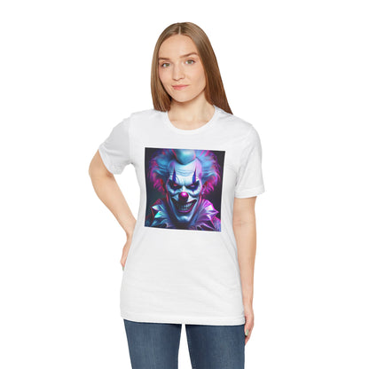 Scary Clown Halloween Shirt – Creepy Evil Clown Face Graphic Tee for Horror Fans. Unisex Jersey Short Sleeve Tee