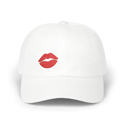 Red Lips Classic Dad Hat – Embroidered Lip Hat for Bold Style, Sassy Vibes, and Flirty Streetwear Looks