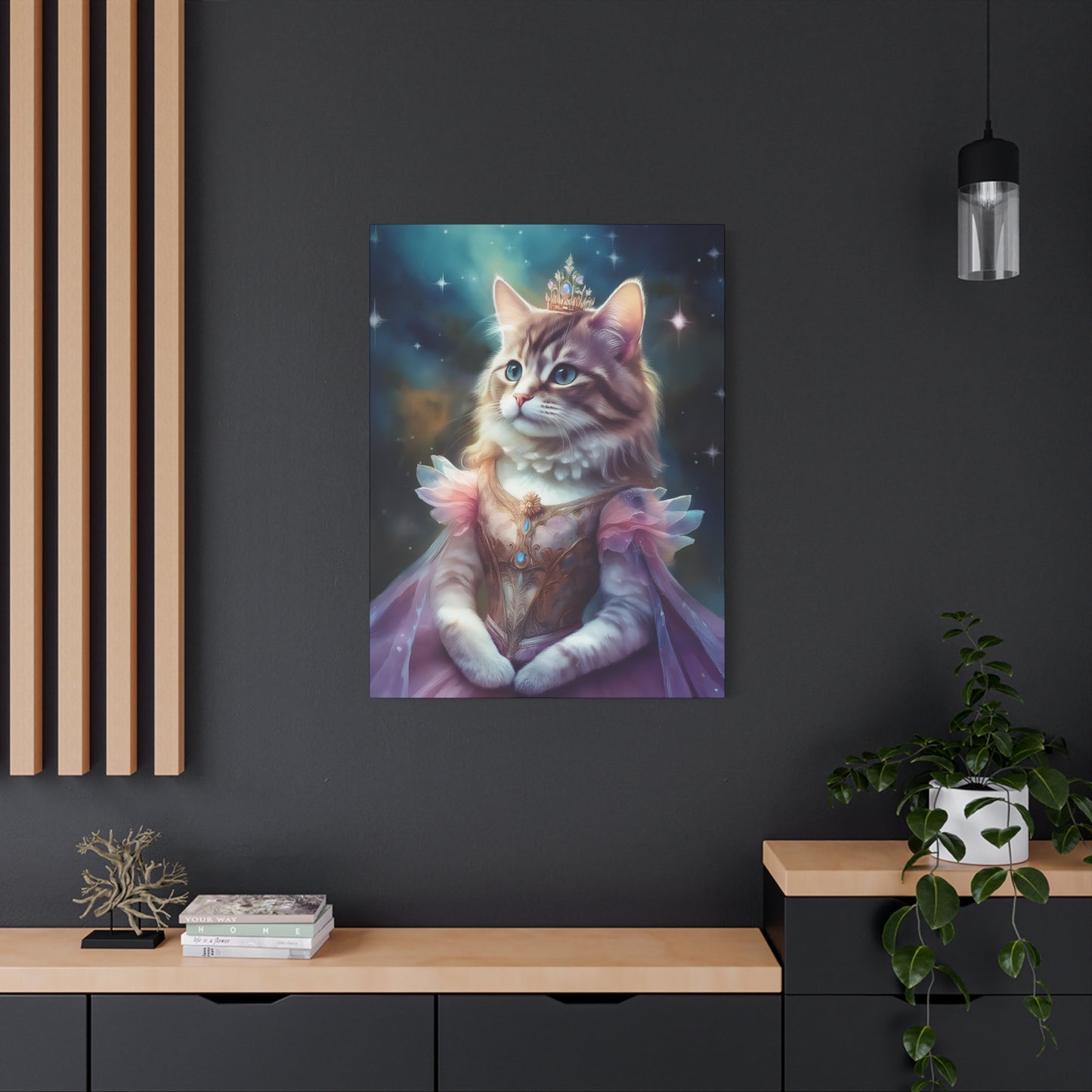 Meowgical Fairy Purrincess Canvas Art | Stretched Matte Wall Decor 005