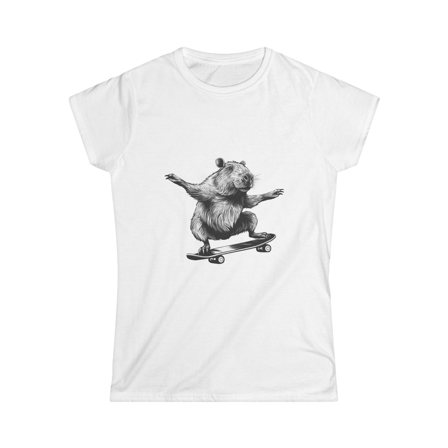 Capybara Shreddin! Women's Softstyle Tee