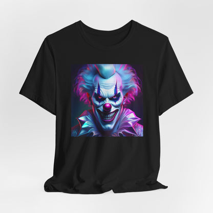 Scary Clown Halloween Shirt – Creepy Evil Clown Face Graphic Tee for Horror Fans. Unisex Jersey Short Sleeve Tee
