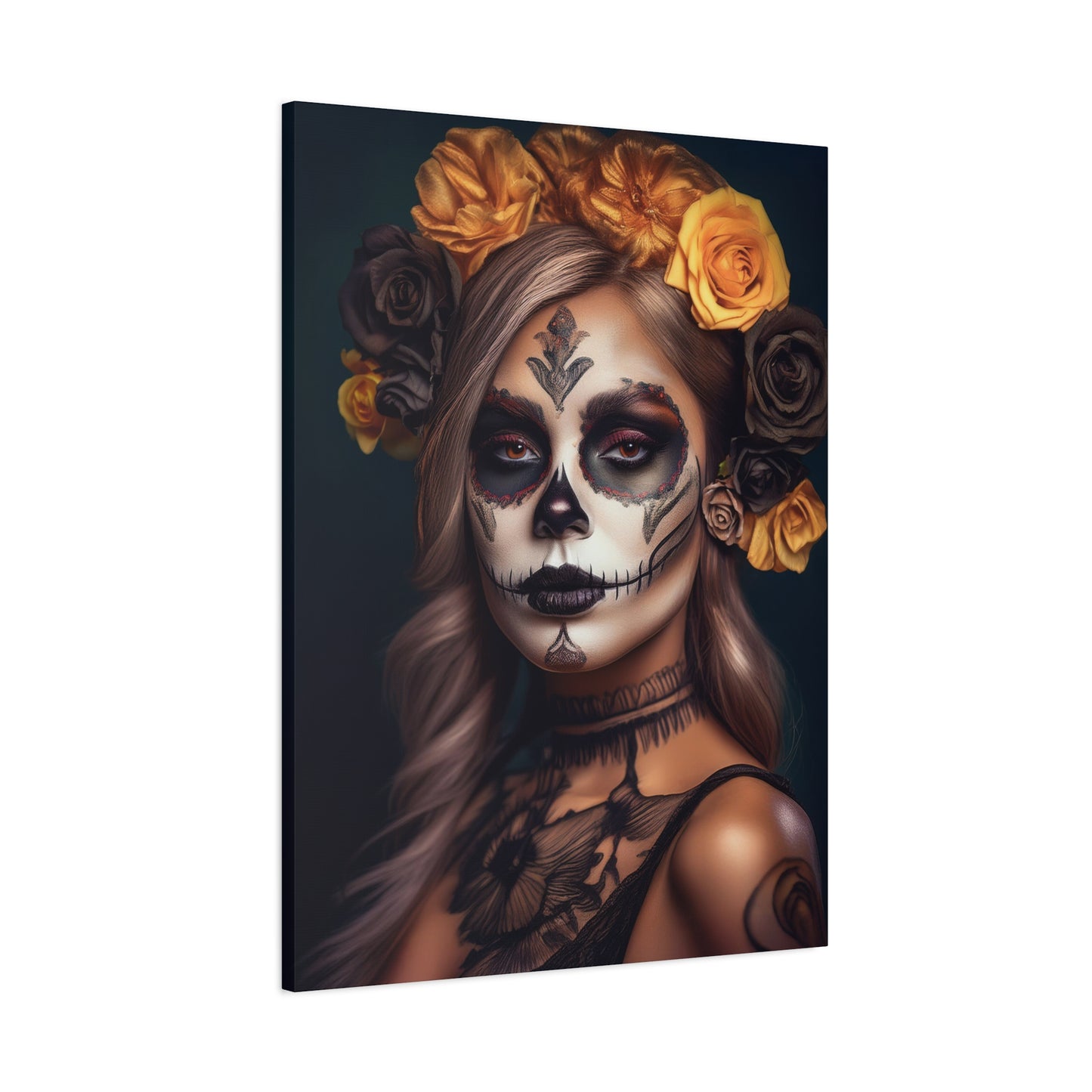 Dia de los Muertos Canvas Art | Day of the Dead - Stretched Matte Wall Decor 004