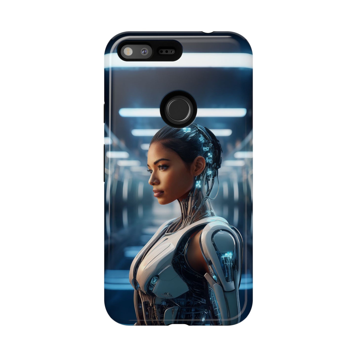 Futuristic Human Android Hybrid Cell Phone Case 002