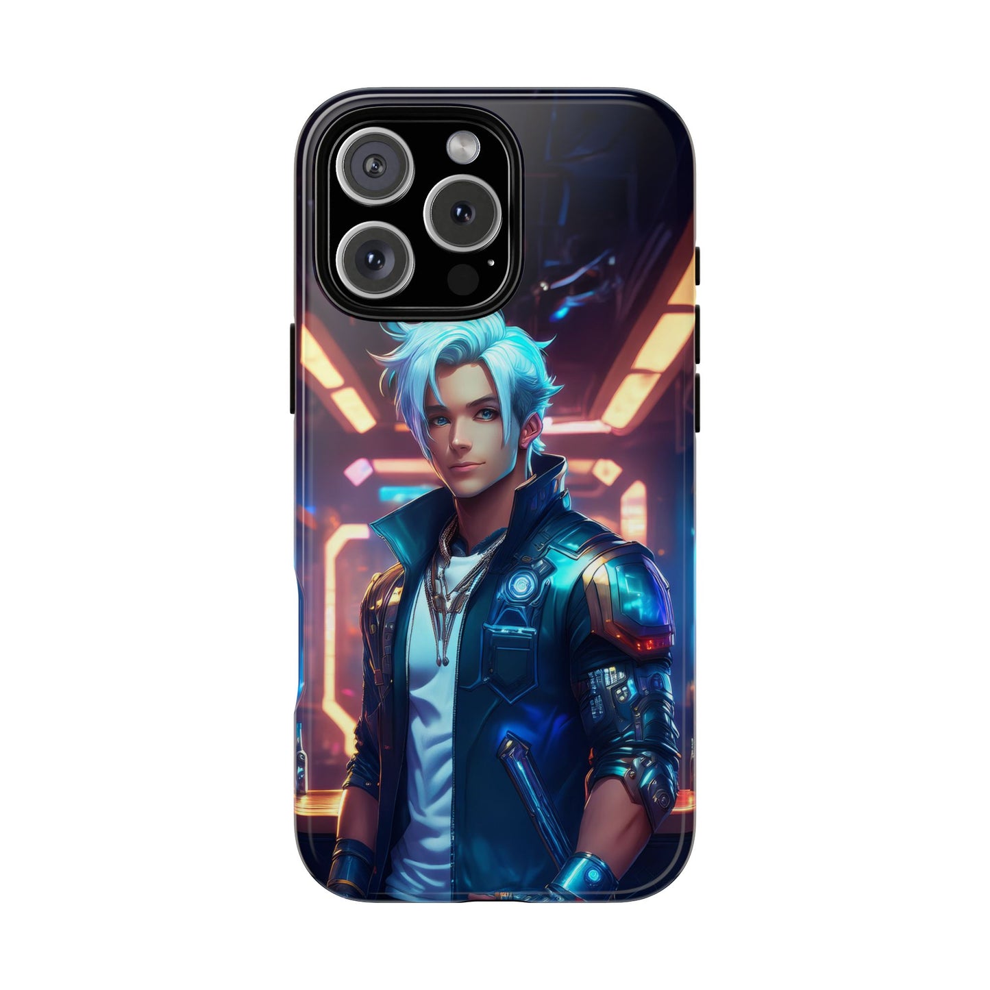 Futuristic Cyberpunk Male Cell Phone Case 009