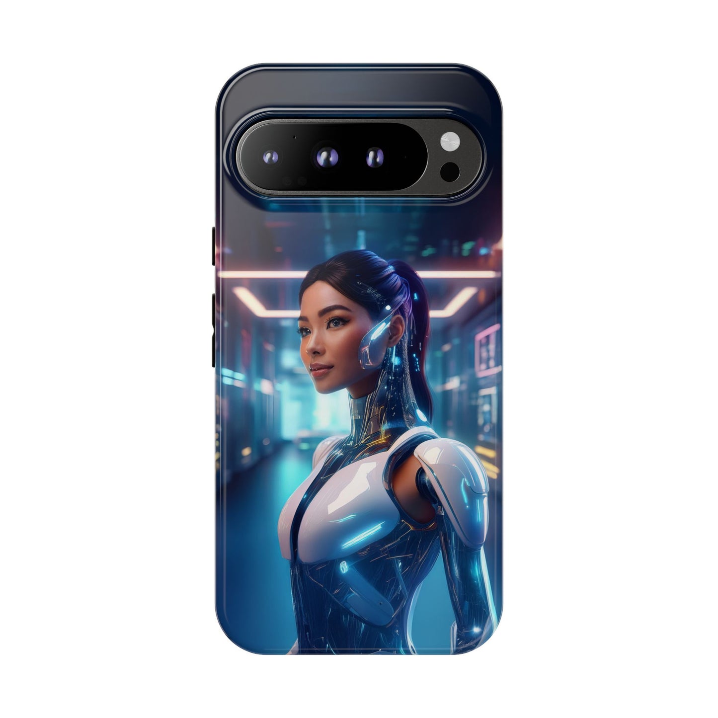 Futuristic Human Android Hybrid Cell Phone Case 005