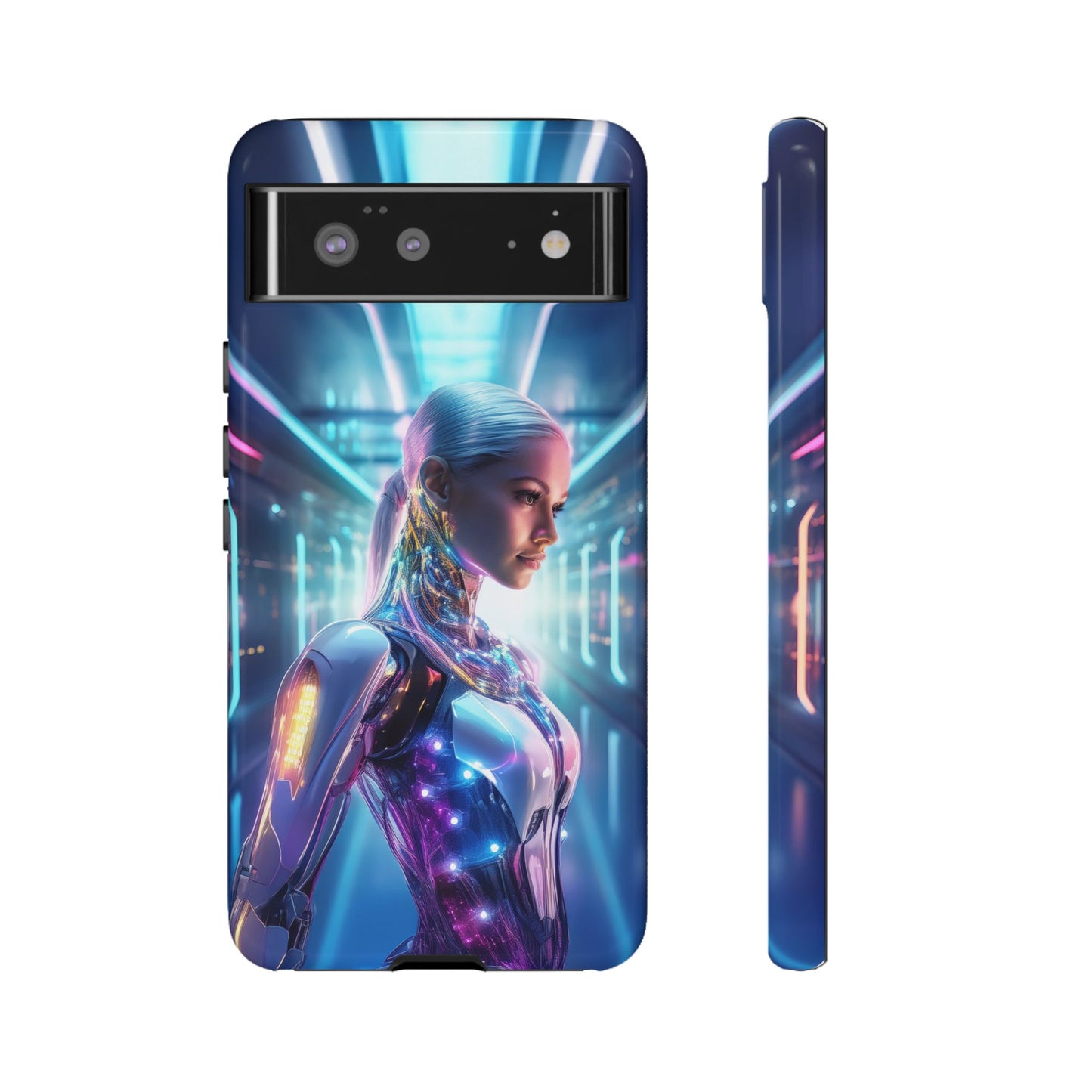 Futuristic Human Android Hybrid Cell Phone Case 015