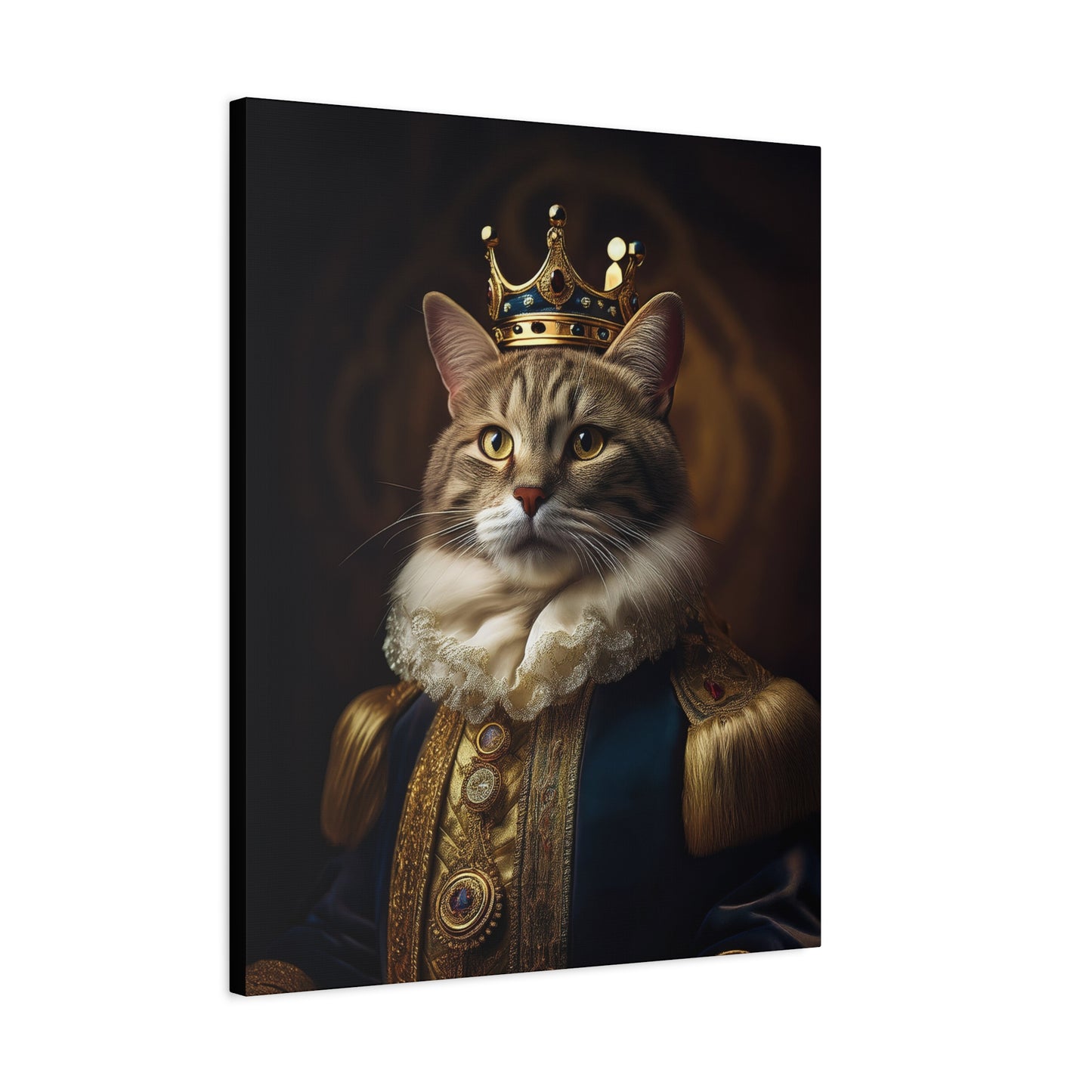 His Royal Meowjesty Canvas Art | Stretched Matte Wall Decor 002