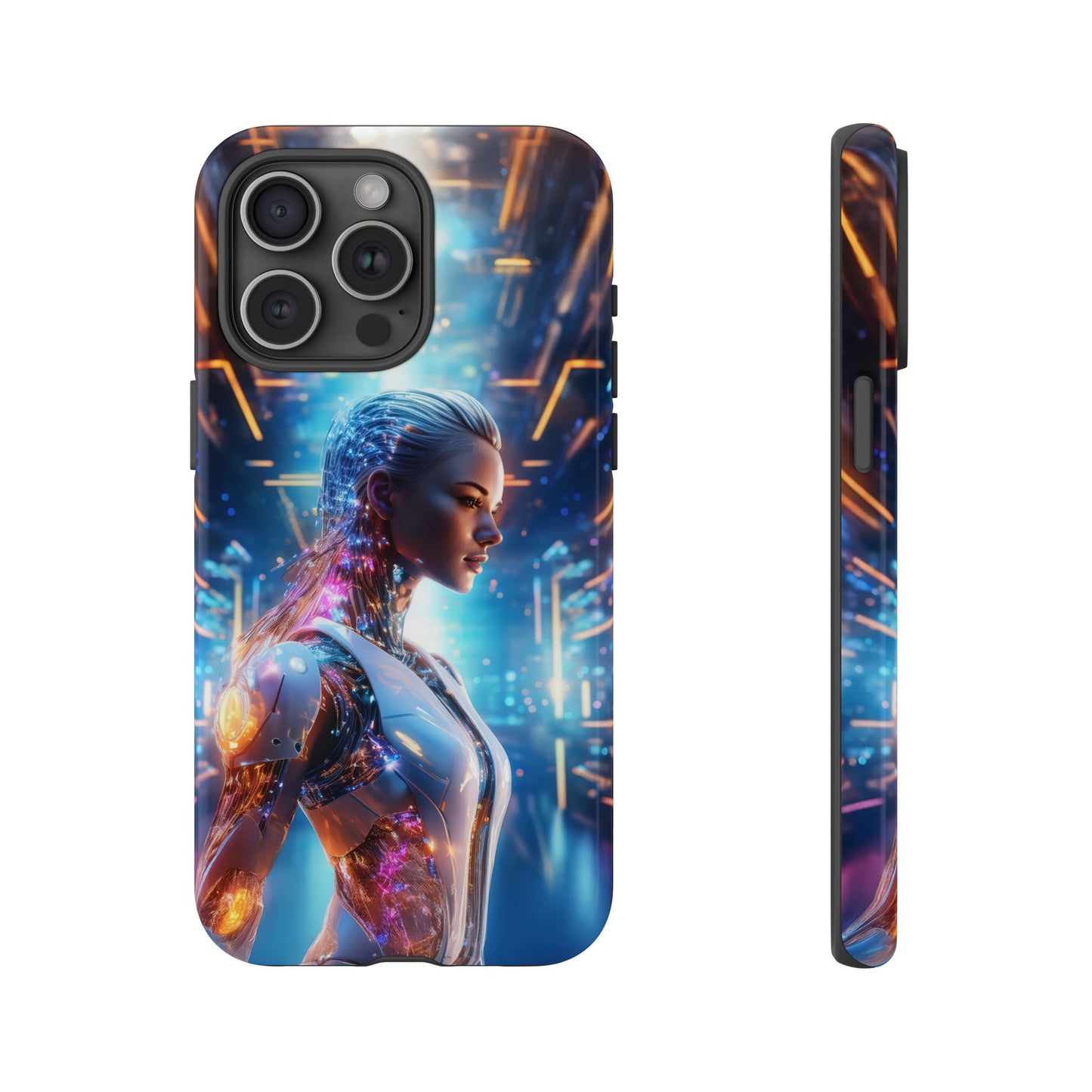 Futuristic Human Android Hybrid Cell Phone Case 008