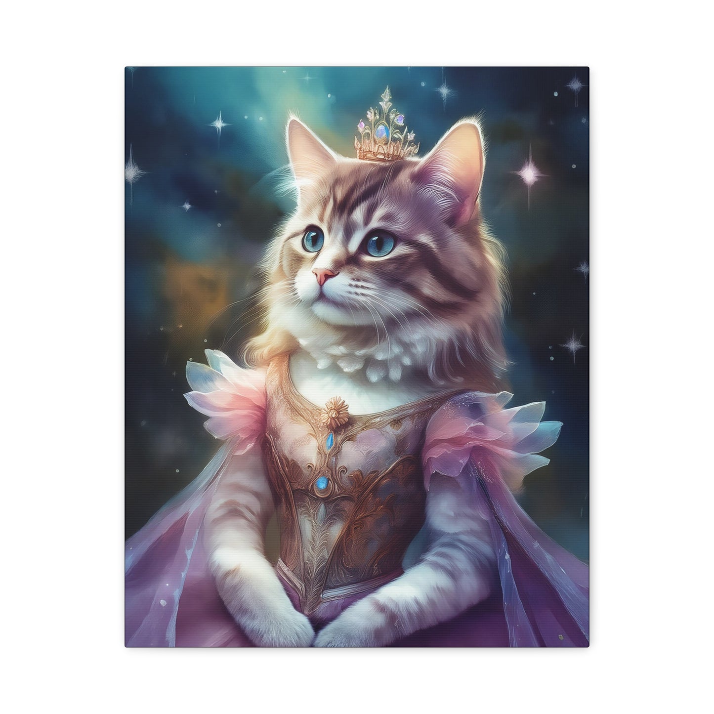 Meowgical Fairy Purrincess Canvas Art | Stretched Matte Wall Decor 005