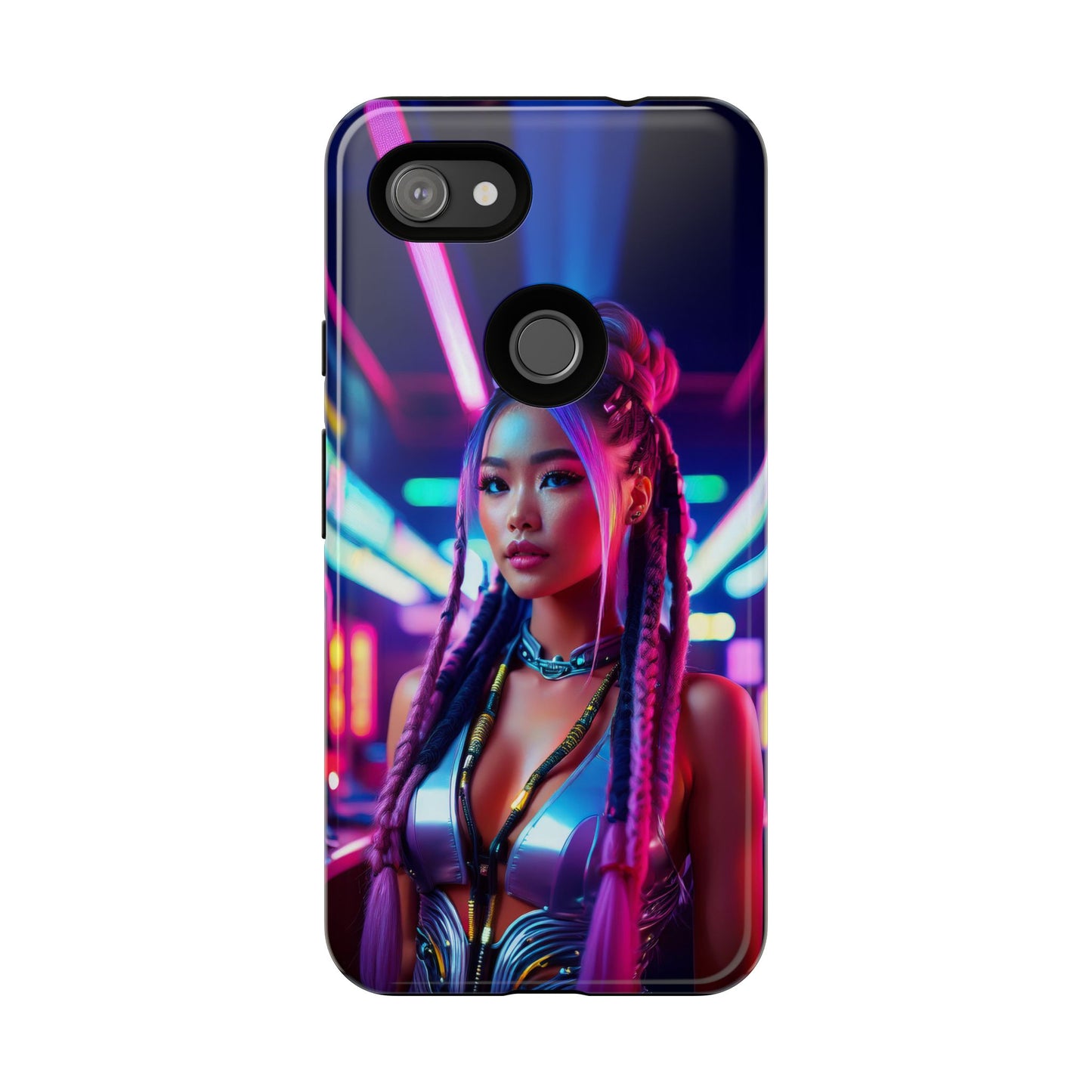 Futuristic Cyberpunk Female Cell Phone Case 008