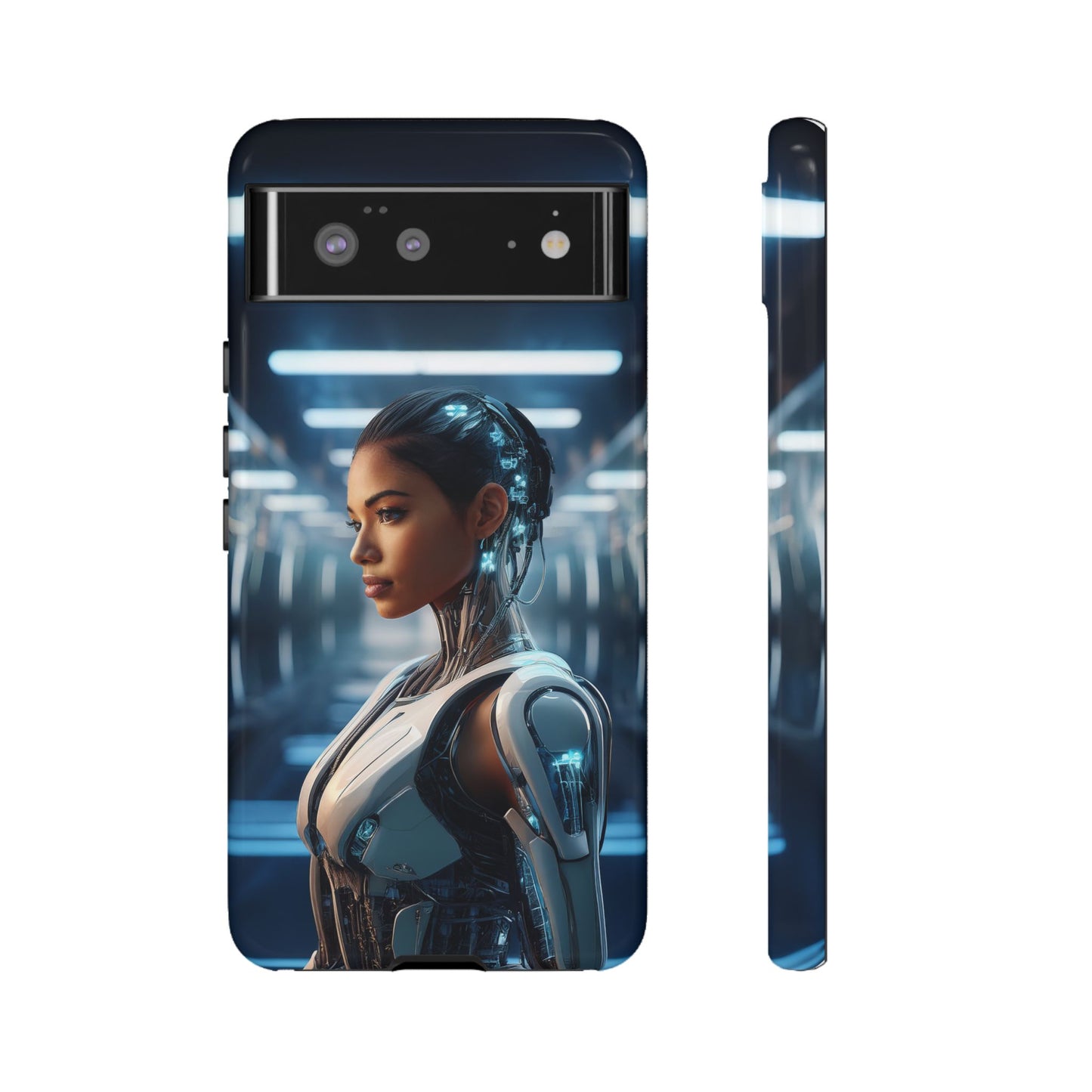 Futuristic Human Android Hybrid Cell Phone Case 002