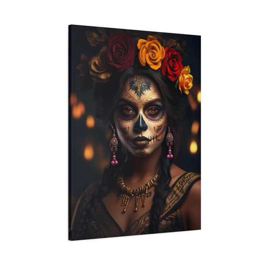 Dia de los Muertos Canvas Art | Day of the Dead - Stretched Matte Wall Decor 005