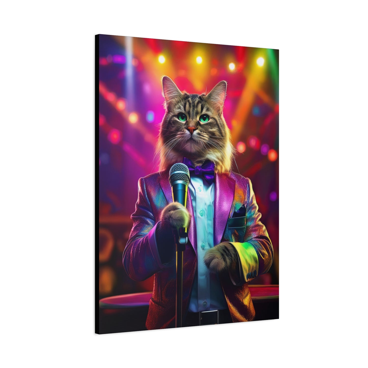 Purr-fectly Cool Lounge Cat Canvas Art | Stretched Matte Wall Decor 005