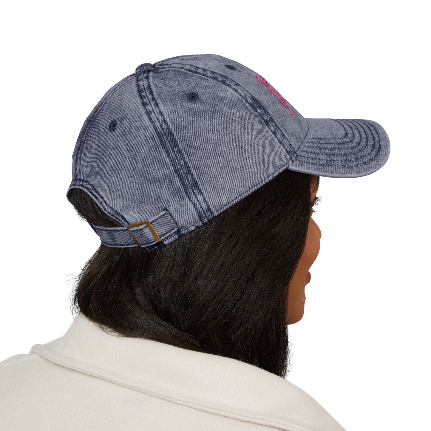 Just a Girl Vintage Hat – Minimalist Script Hat with Bold Feminine Energy and Classic Style