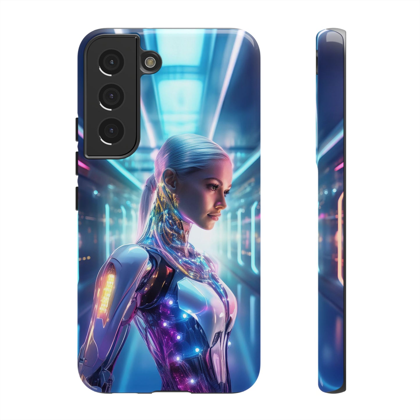 Futuristic Human Android Hybrid Cell Phone Case 015