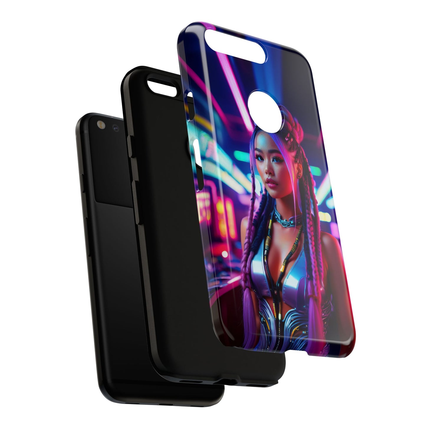 Futuristic Cyberpunk Female Cell Phone Case 008