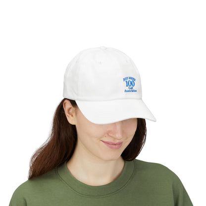 Just Under 100 Golf Classic Dad Hat – Embroidered Funny Golf Hat for Weekend Golfers and Casual Fairway Vibes. Blue Letters