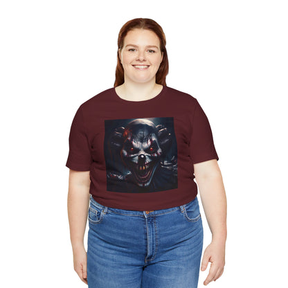 Terrifying Clown Face Halloween Shirt – Haunted Circus Horror Graphic Tee for Halloween Fright Fans