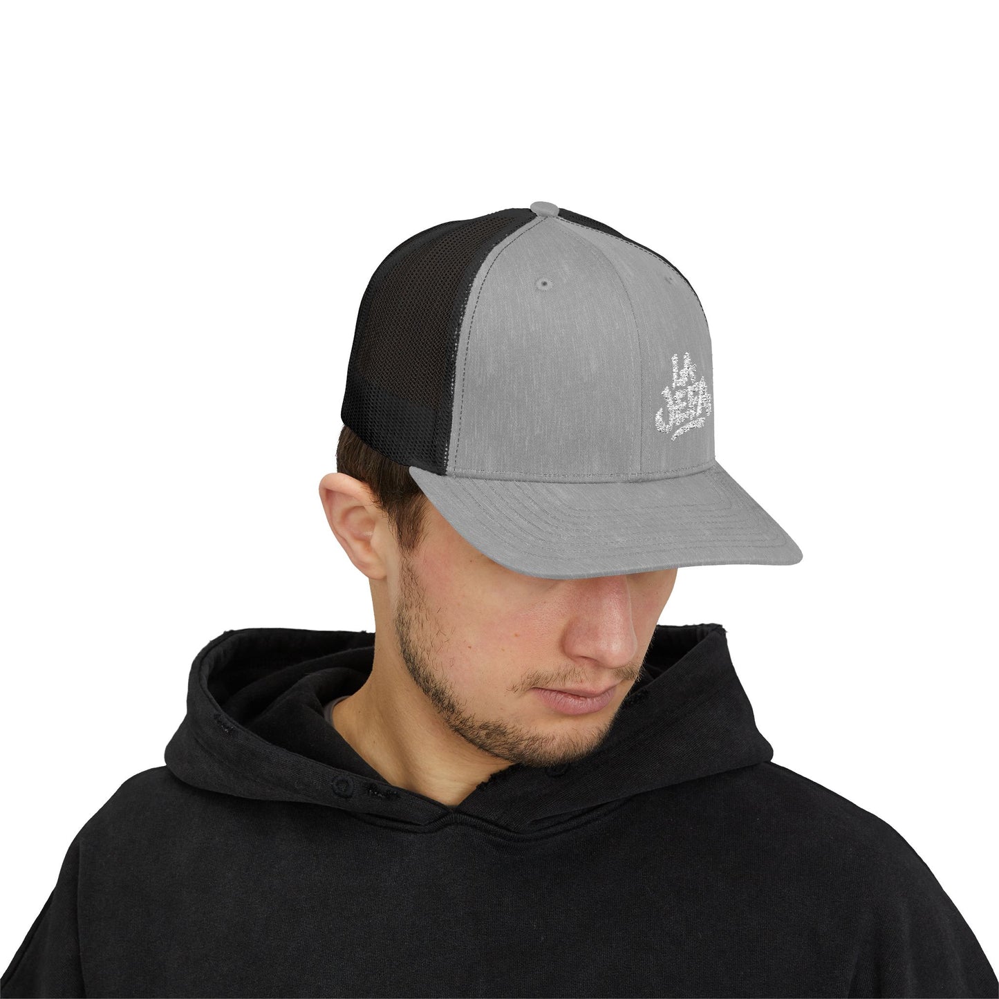 La Jefa Trucker Hat – Embroidered Latina Boss Hat for Bold Women. White Letters