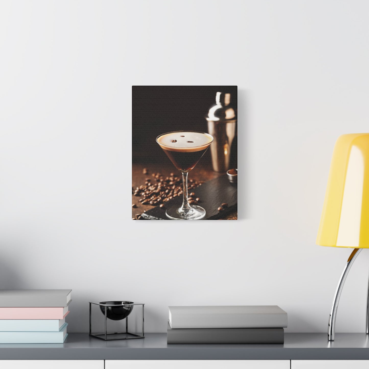 Espresso Martini customizable Canvas Art Print - Stretched Wall Decor for Home & Bar