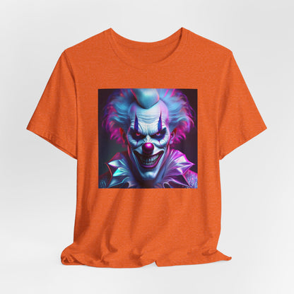 Scary Clown Halloween Shirt – Creepy Evil Clown Face Graphic Tee for Horror Fans. Unisex Jersey Short Sleeve Tee