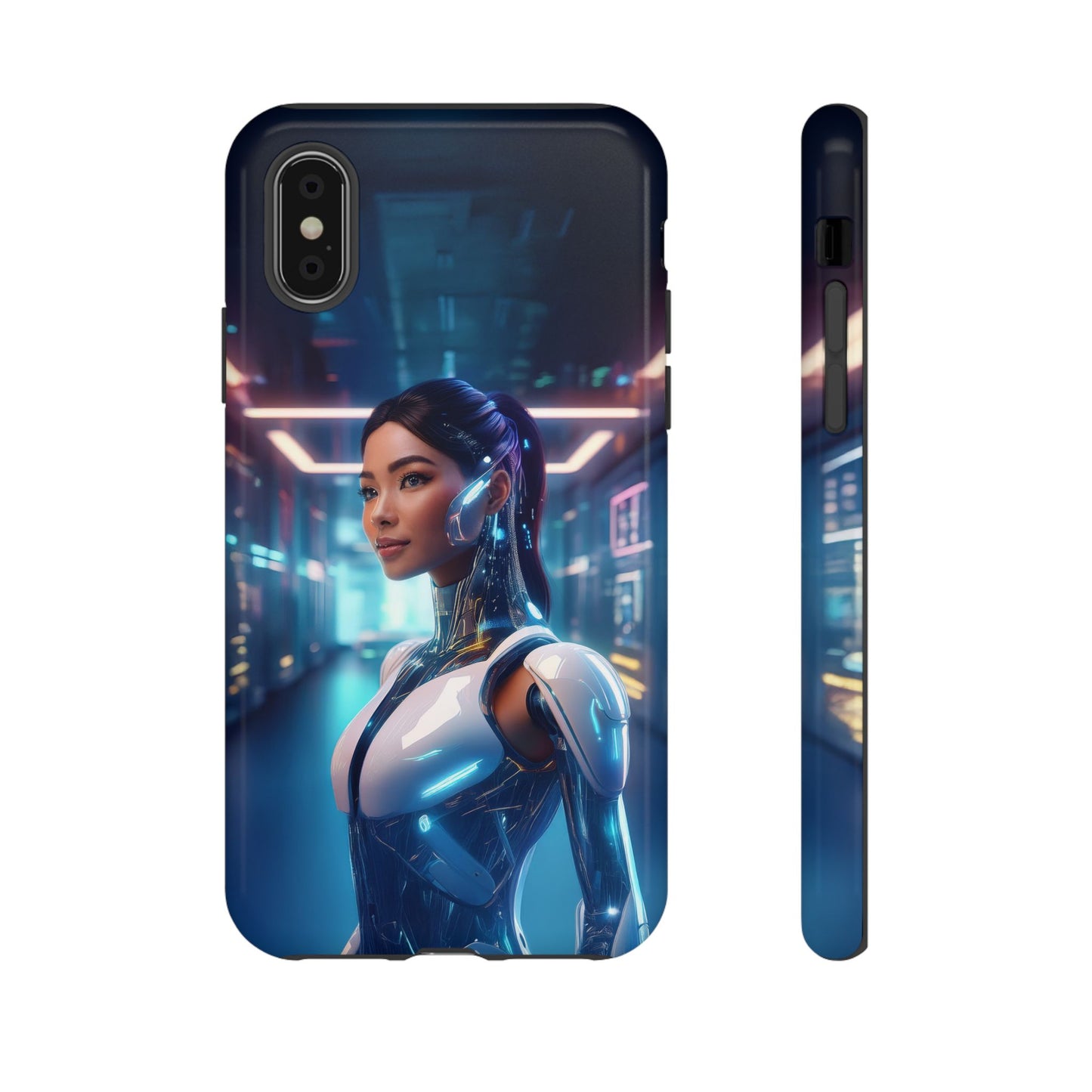 Futuristic Human Android Hybrid Cell Phone Case 005