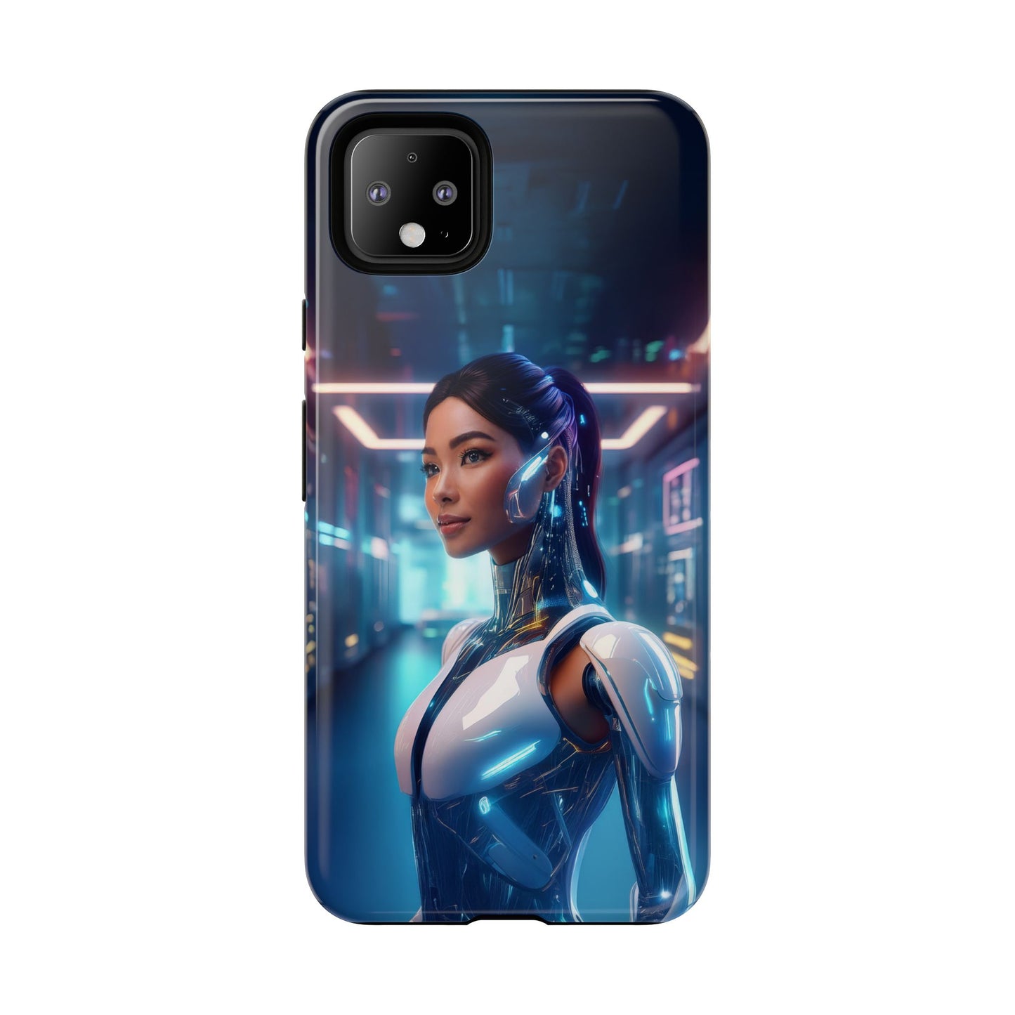 Futuristic Human Android Hybrid Cell Phone Case 005