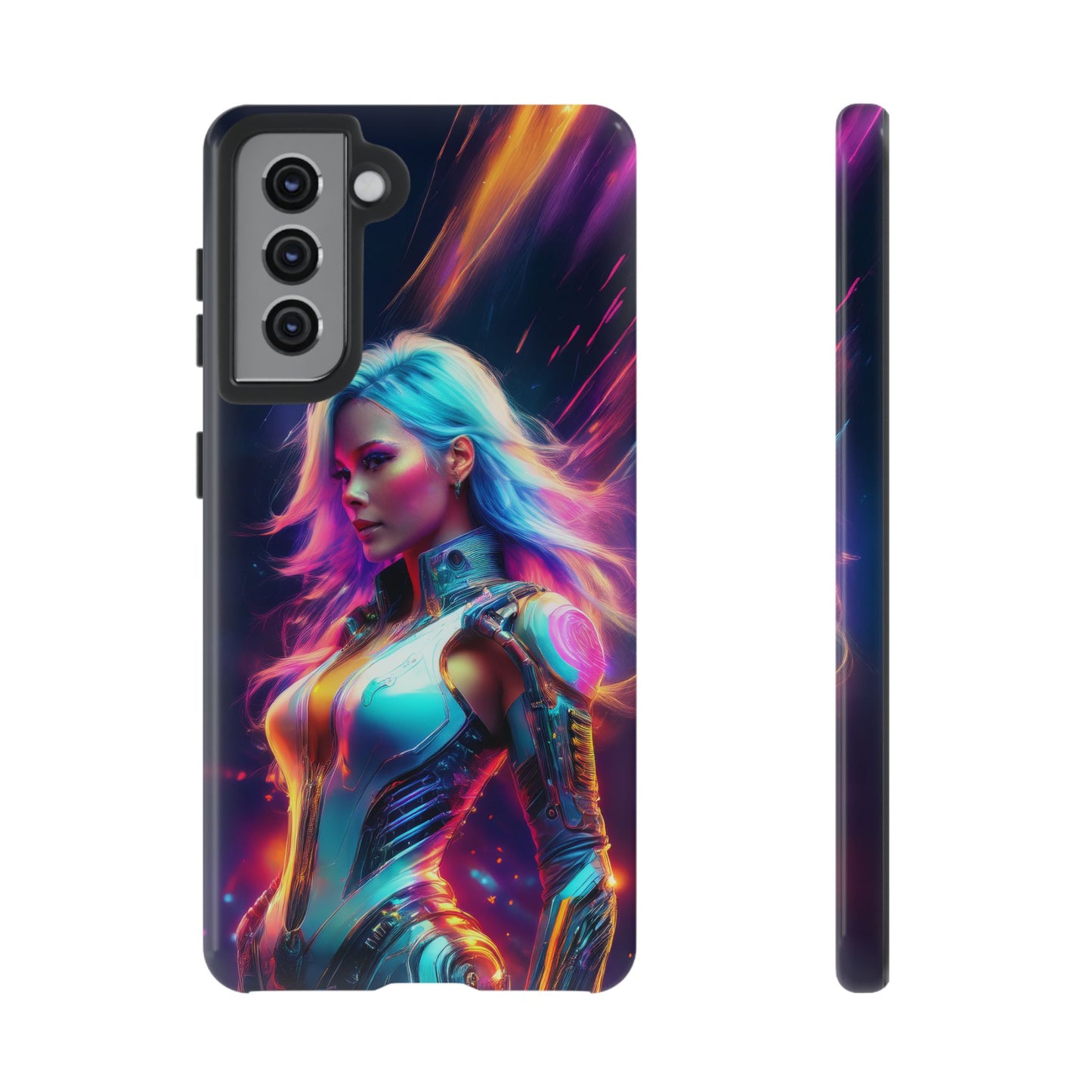 Futuristic Cyberpunk Female Cell Phone Case 012