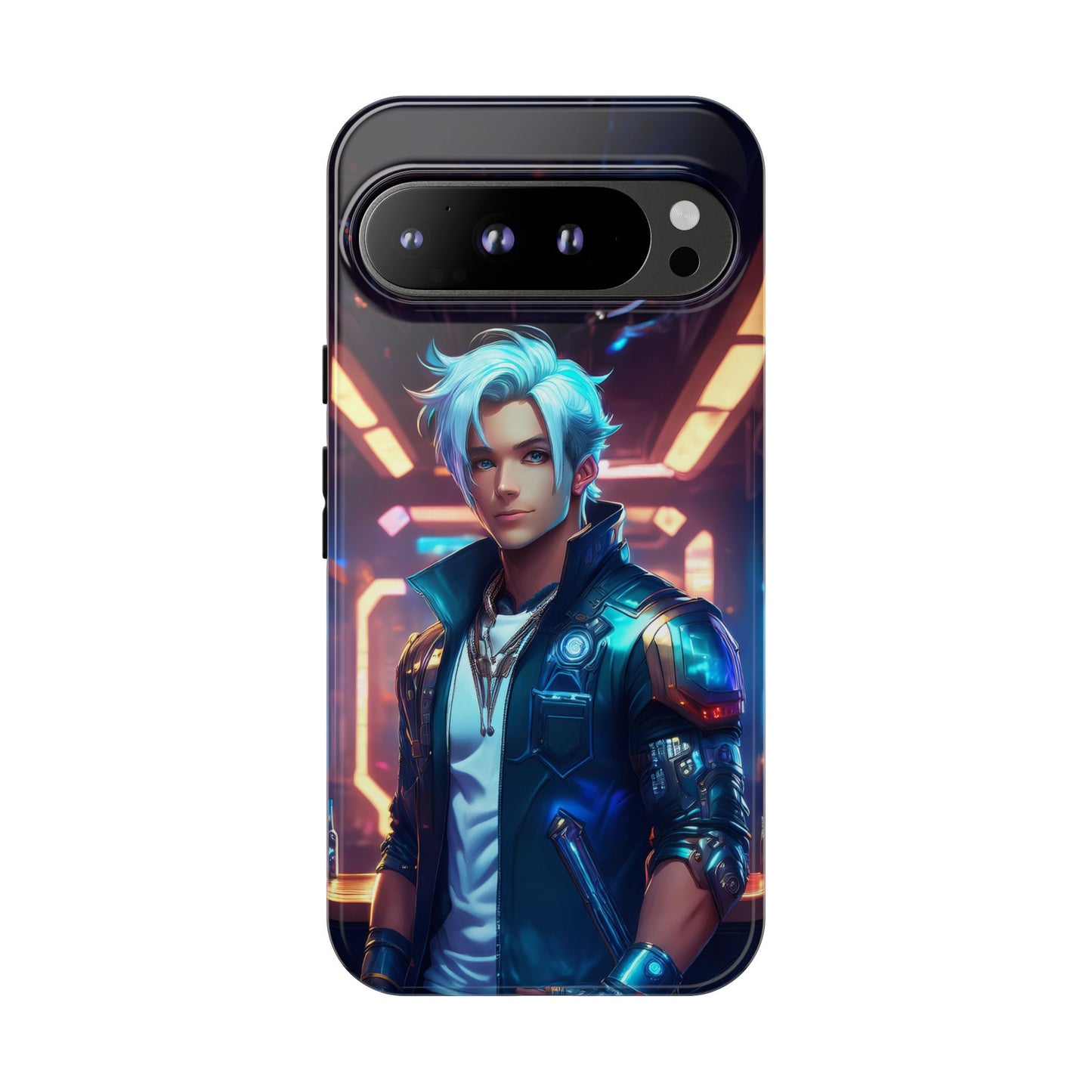 Futuristic Cyberpunk Male Cell Phone Case 009