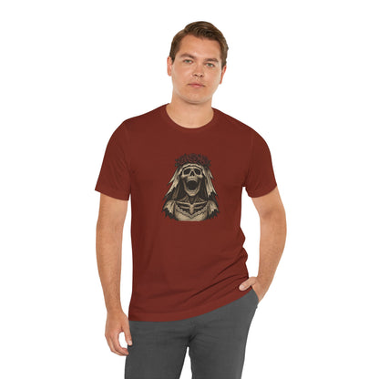 Screaming Skeleton Bride Halloween Shirt – Gothic Undead Bride Graphic Tee for Spooky Season Horror Fans