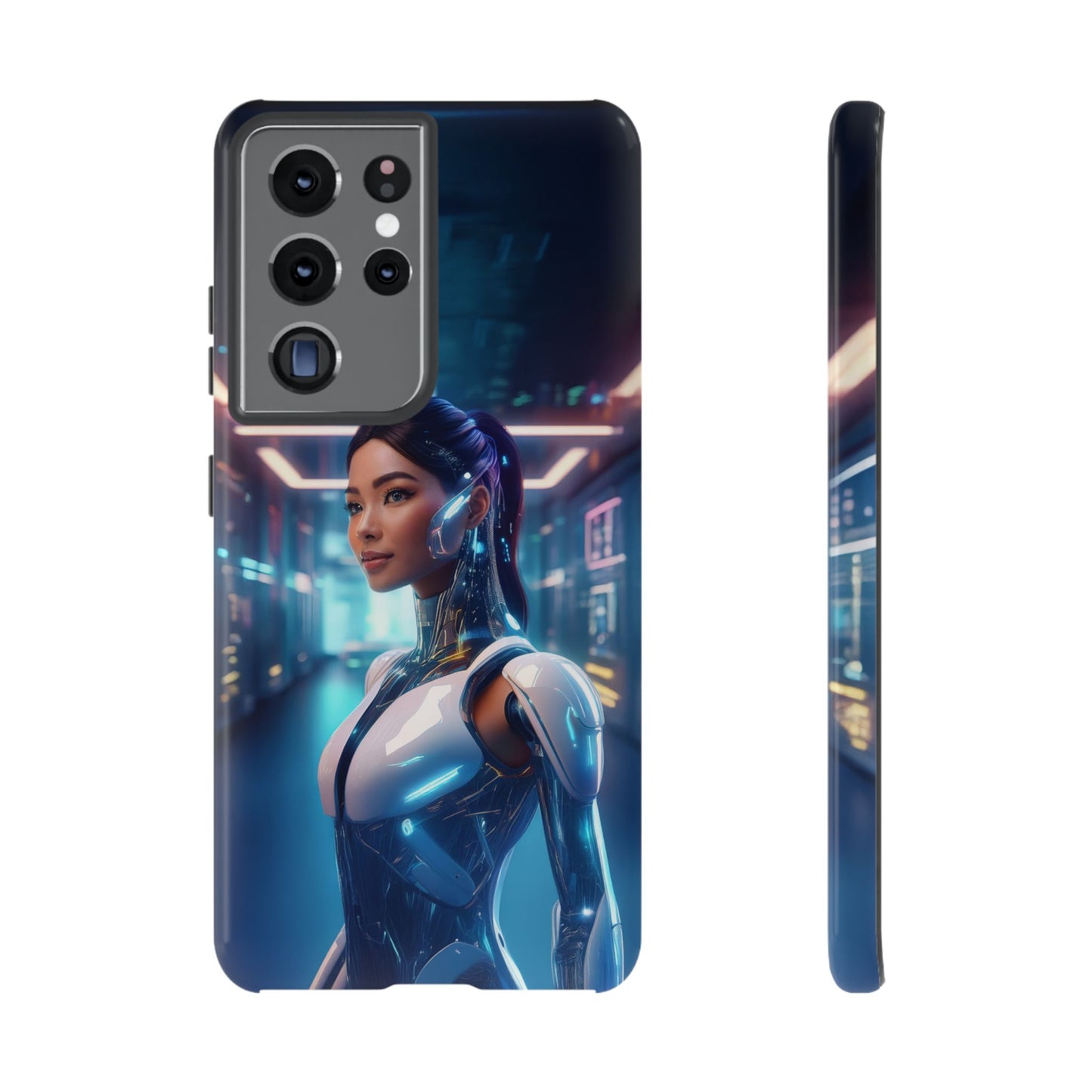 Futuristic Human Android Hybrid Cell Phone Case 005