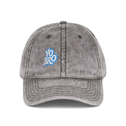 Yo Bro Vintage Hat – Funny Bold Embroidered Hat for Men and Women with Bro Energy