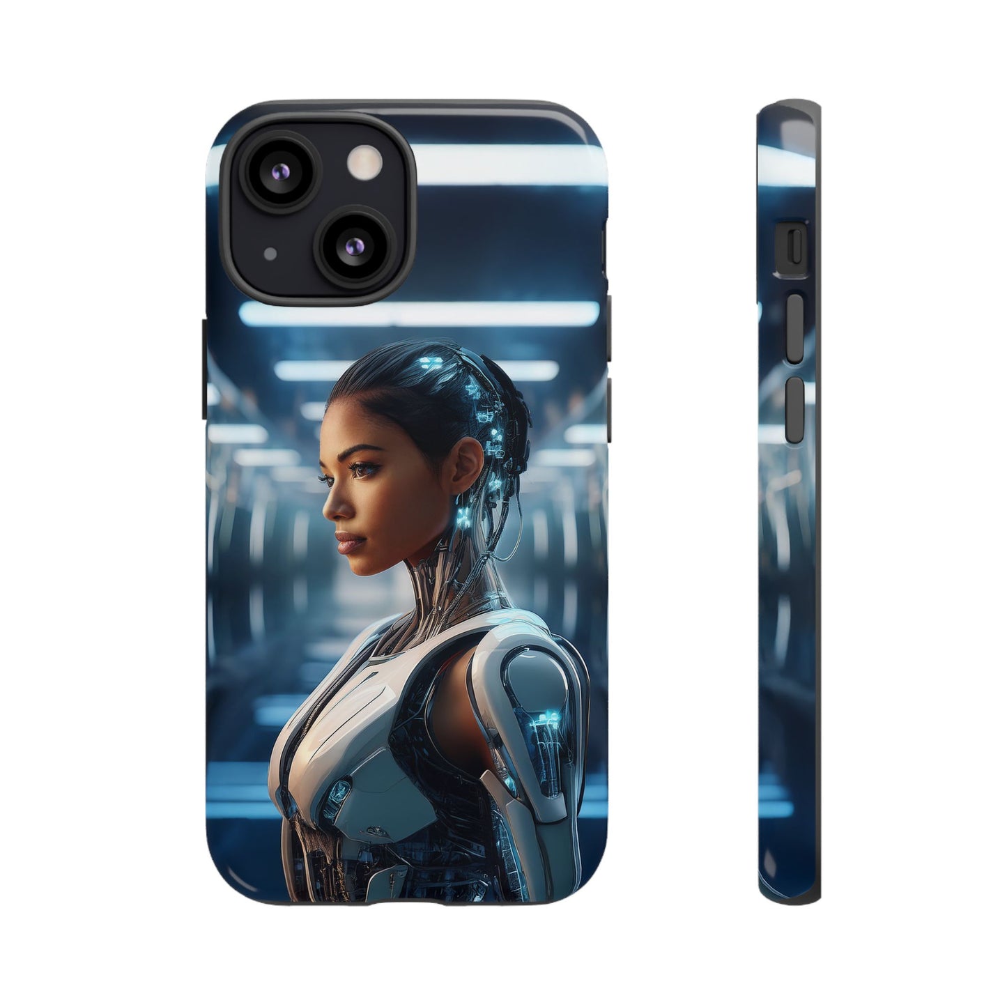 Futuristic Human Android Hybrid Cell Phone Case 002