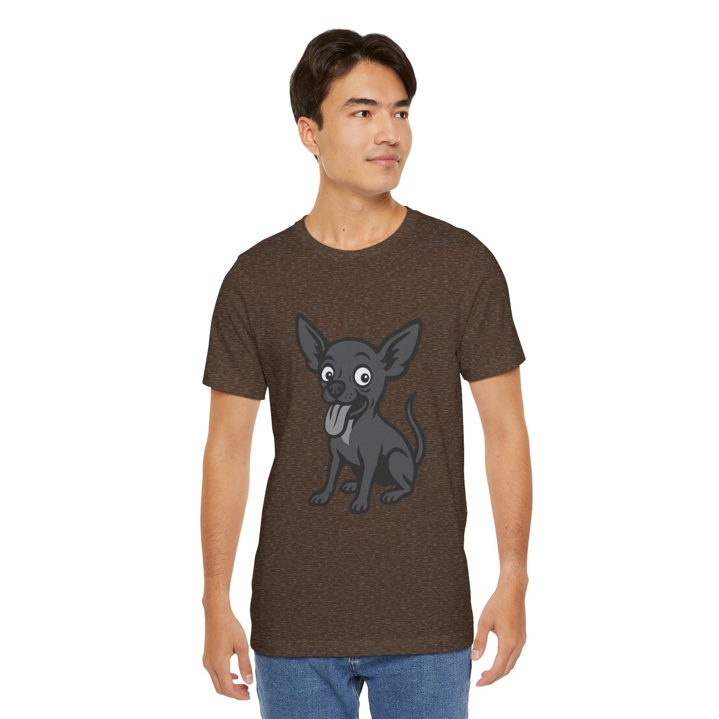 Crazy Chihuahua Graphic Tee Dark Theme – Funny Hyper Dog Vector Design for Bold Personalities